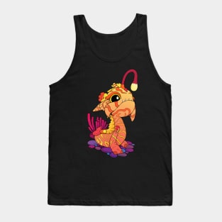 Toothy Orange Baby Sea Monster Tank Top